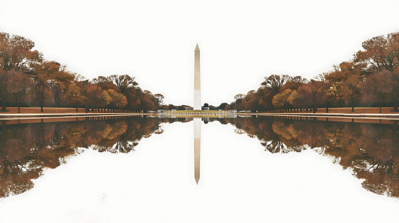 Washington Monument Morning Reflection Beneath Sky — free download from Dotvec