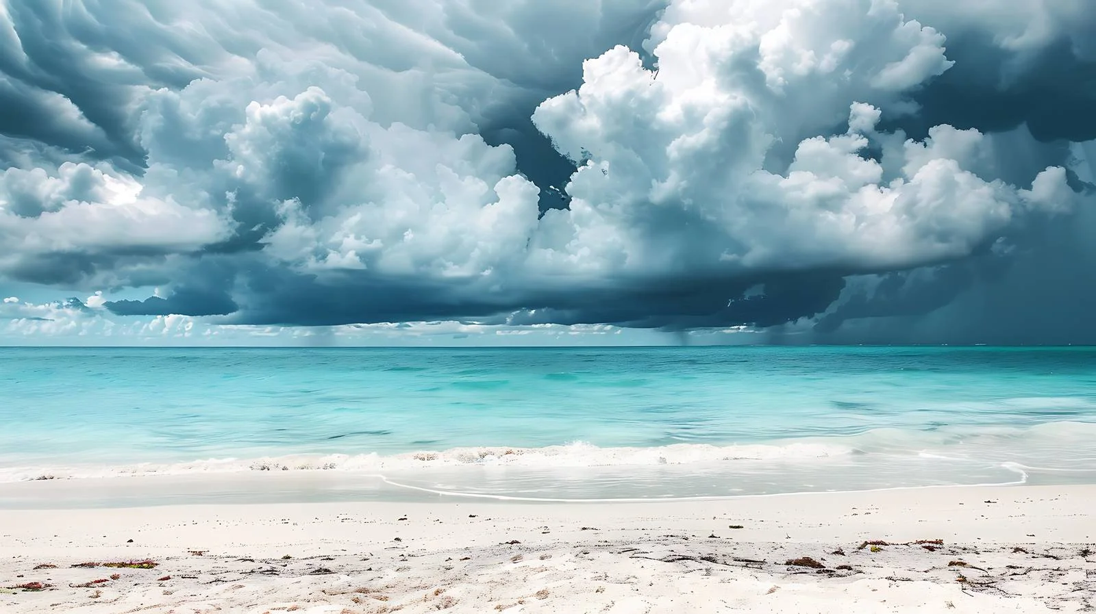 Dramatic Morning Storm Over Caribbean Beach — free download from Dotvec