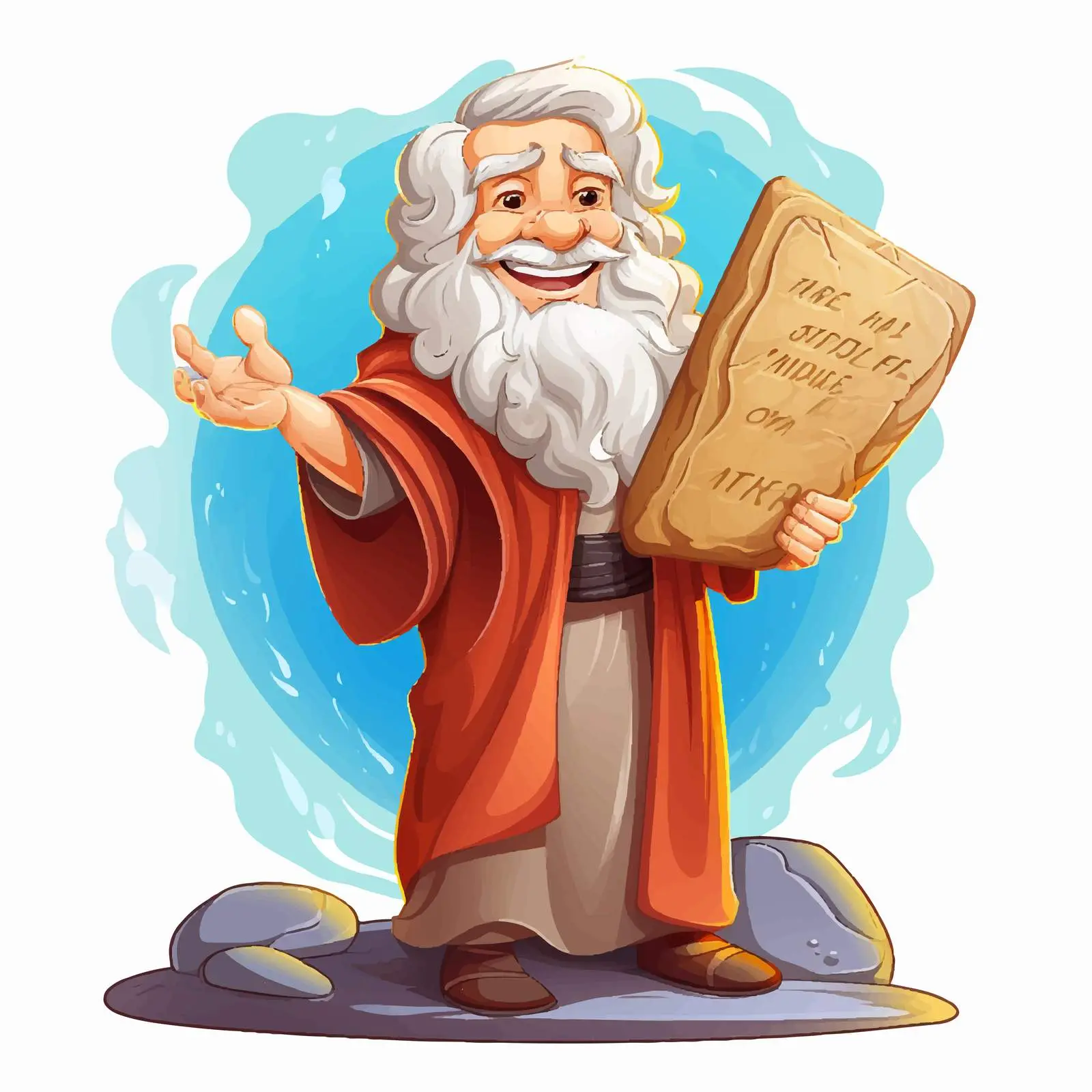 Moses Holding the Ten Commandments Illustration — free download from Dotvec