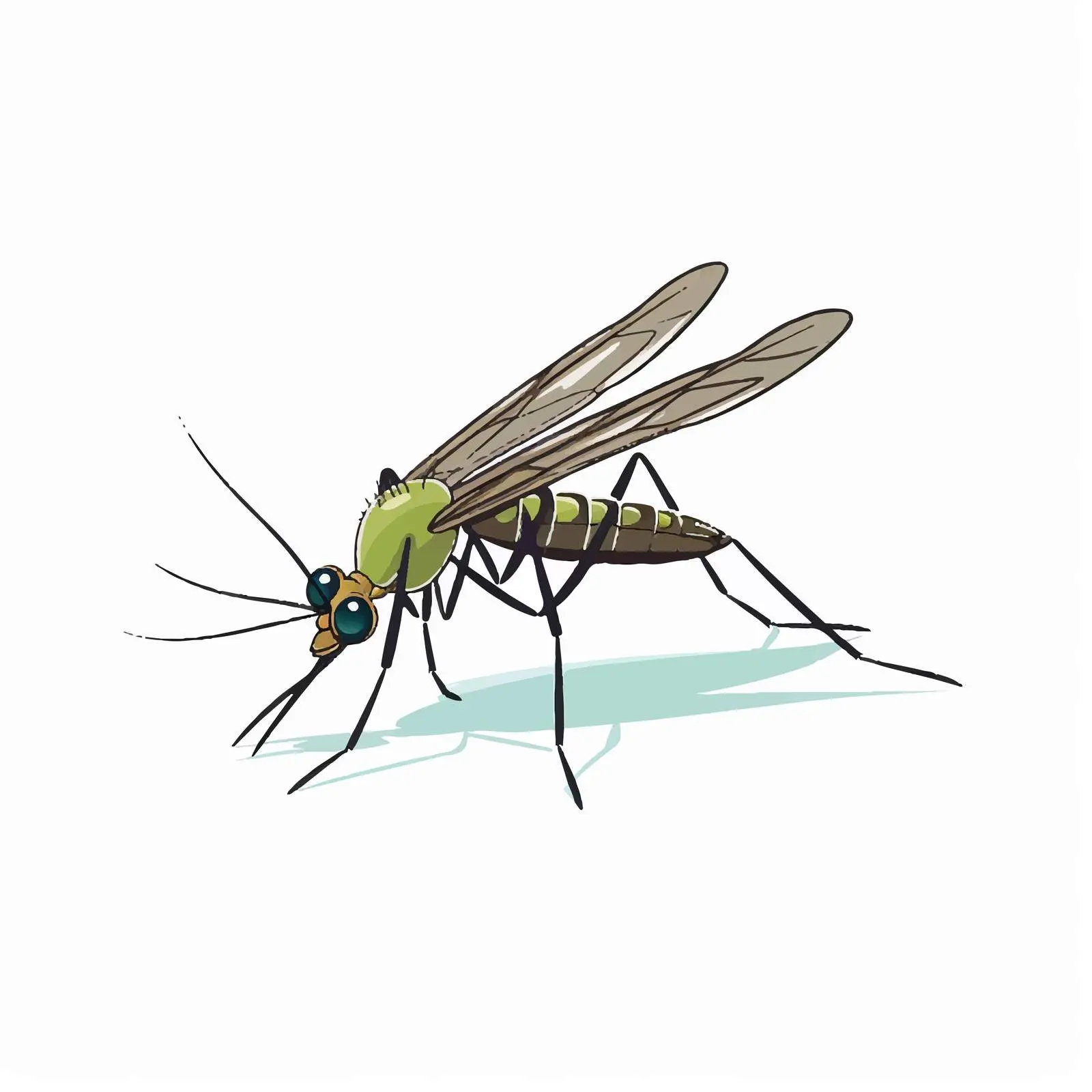 Cartoon Mosquito Vector Illustration Design – free bug image from Dotvec