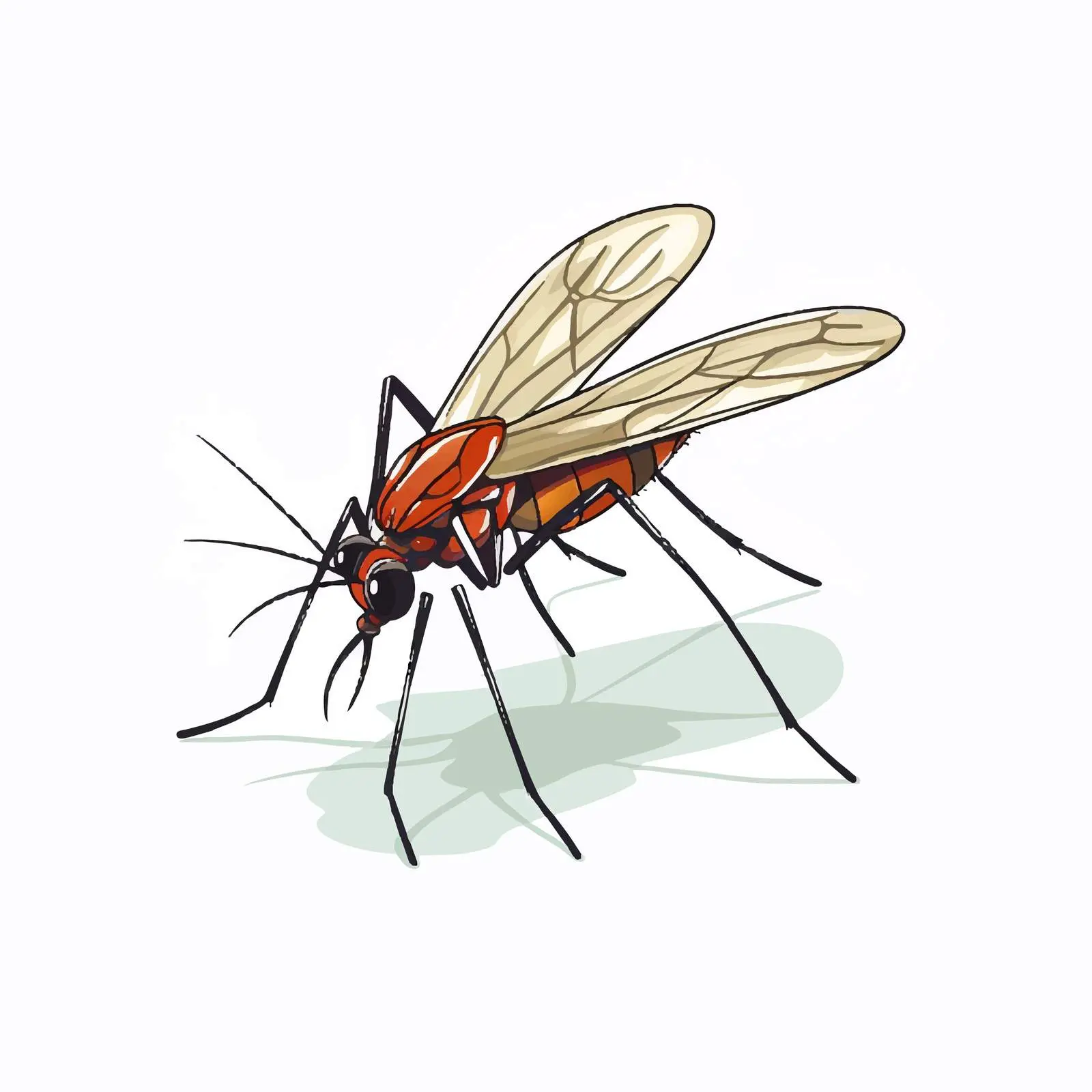 Cartoon Mosquito Vector Illustration — free download from Dotvec
