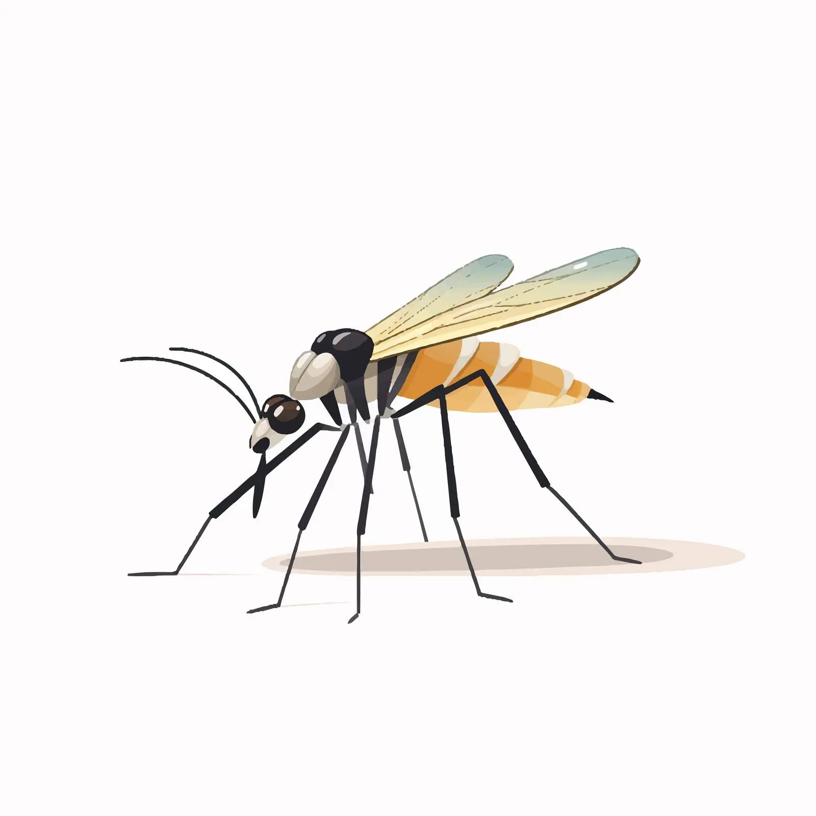 Cartoon Mosquito Vector Illustration – free bug image from Dotvec