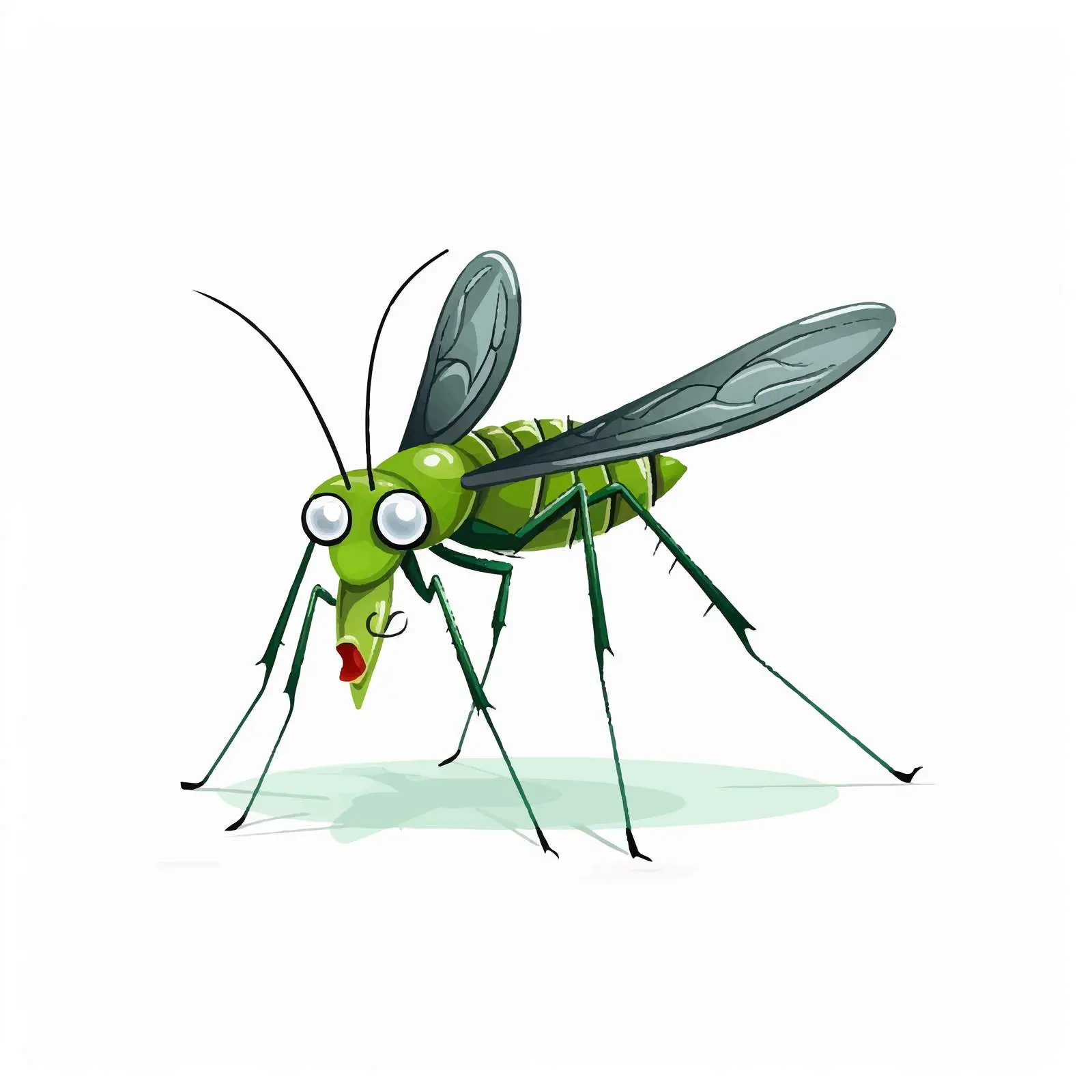 Cartoon Mosquito Vector Illustration – free bug image from Dotvec