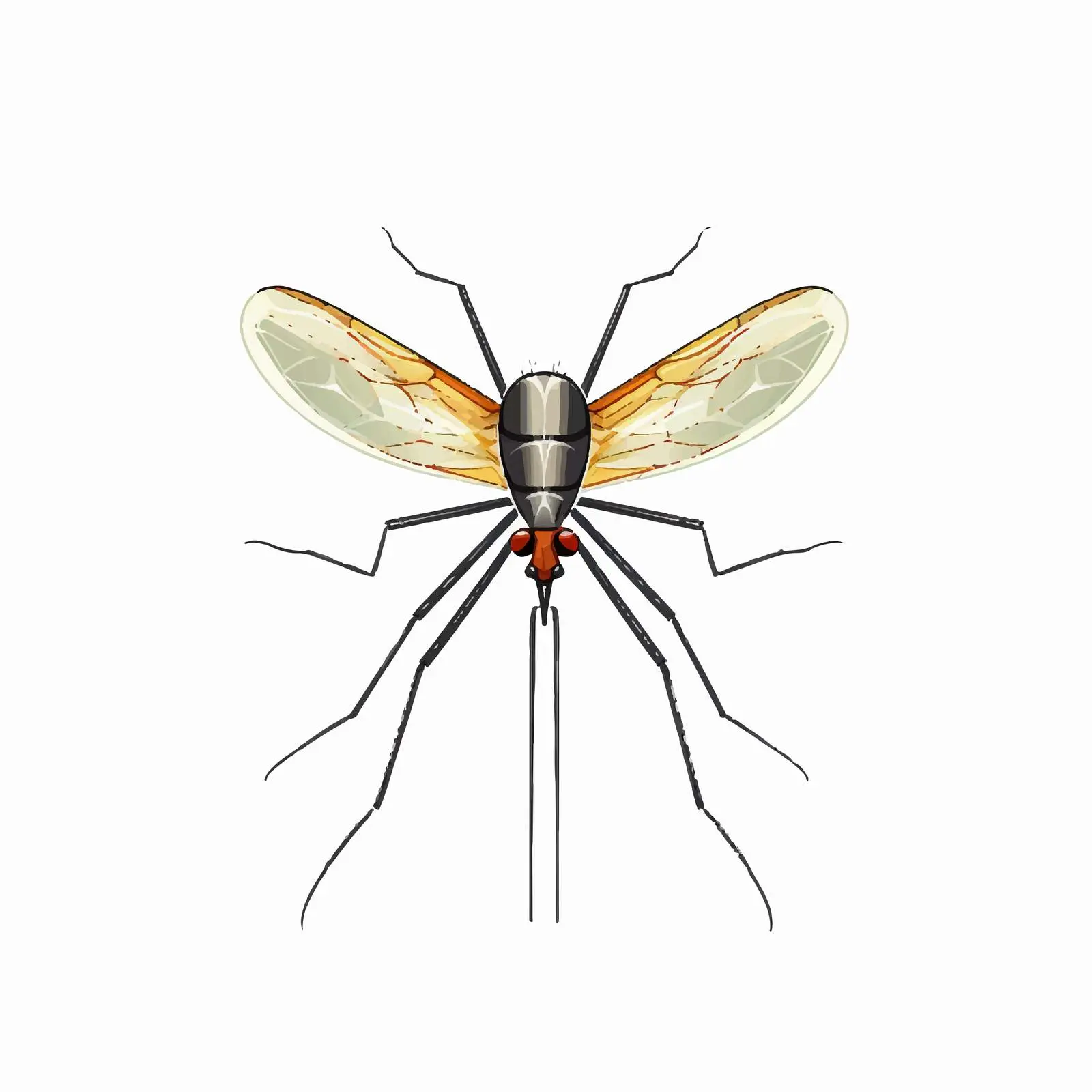 Mosquito Vector Illustration on White Background — free download from Dotvec