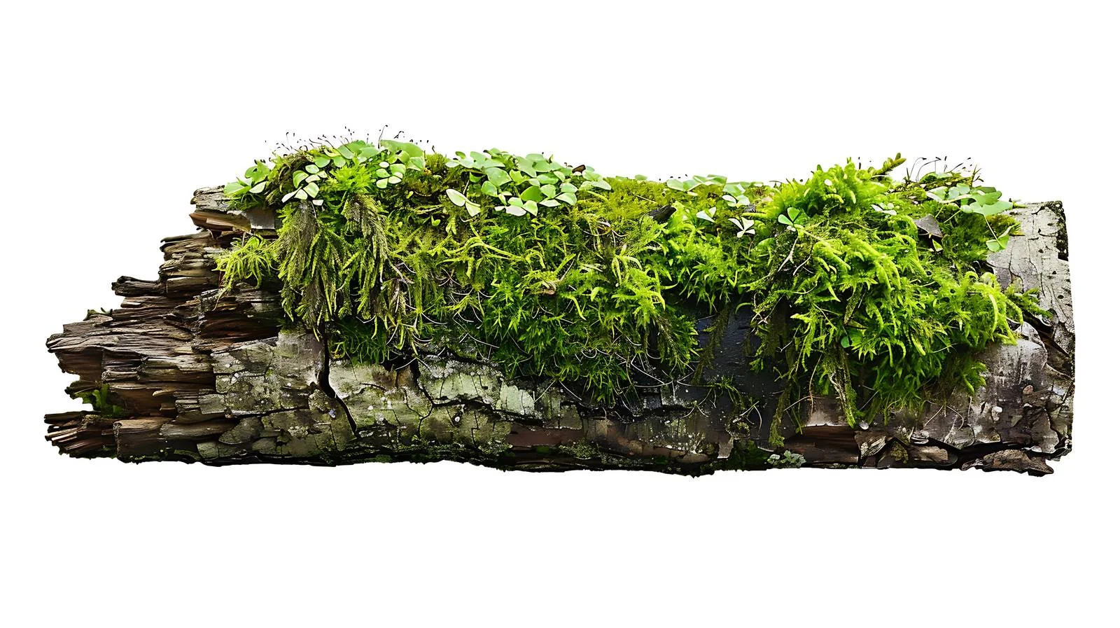 Serene Moss-Covered Log Amid Lush Forest — free download from Dotvec