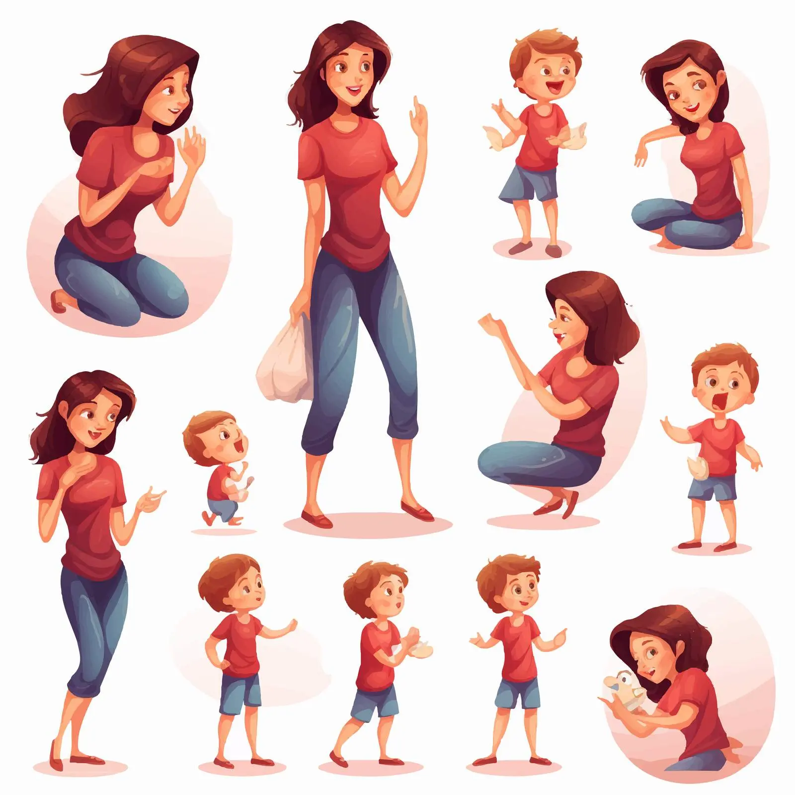 Mother and Child Engaging in Various Activities — free download from Dotvec
