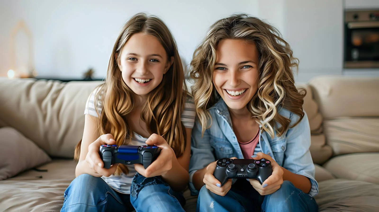 Family gaming session at home during isolation — free download from Dotvec