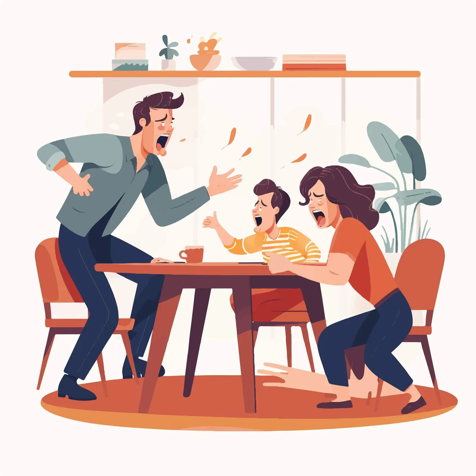 Parents Quarreling with Child Observing – free healthy relationships image from Dotvec