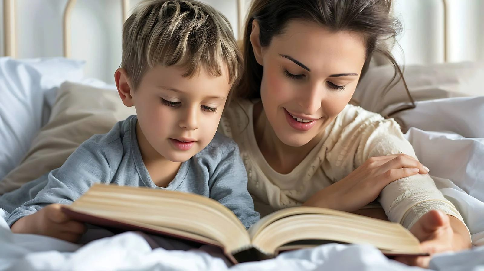 Family Reading Time in Bed — free download from Dotvec