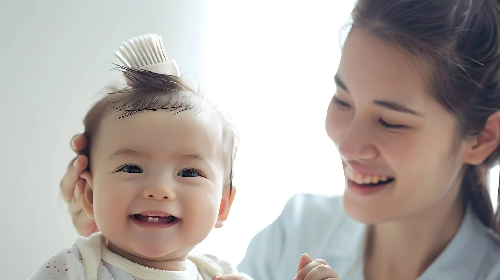 Mother and Baby Hair Brushing — free download from Dotvec