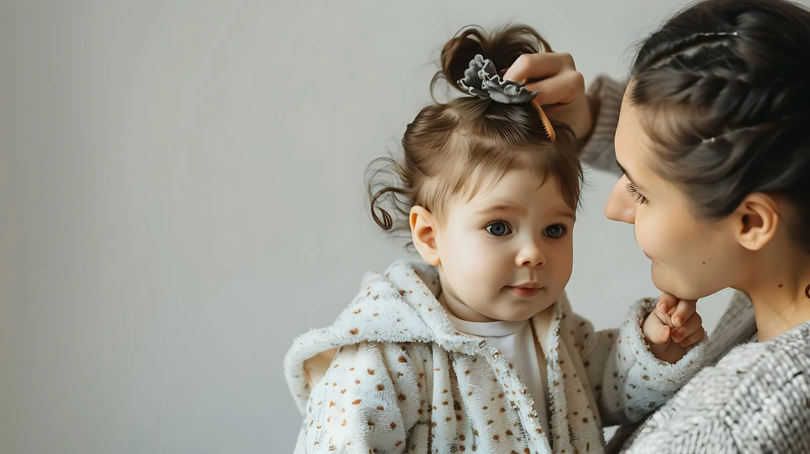 Mother Brushing Baby's Hair at Home — free download from Dotvec