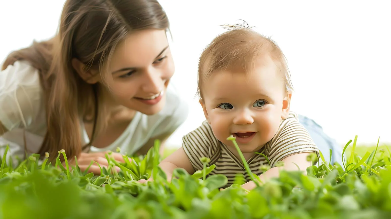 Mother & Baby in Garden — free download from Dotvec