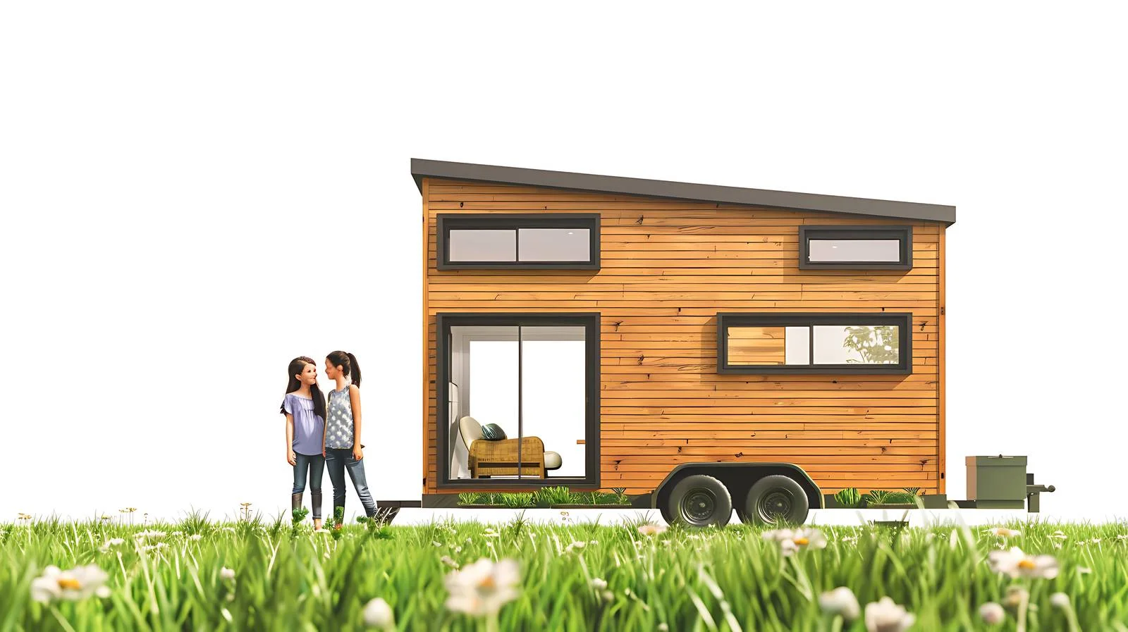 Family on Grassy Yard — free download from Dotvec