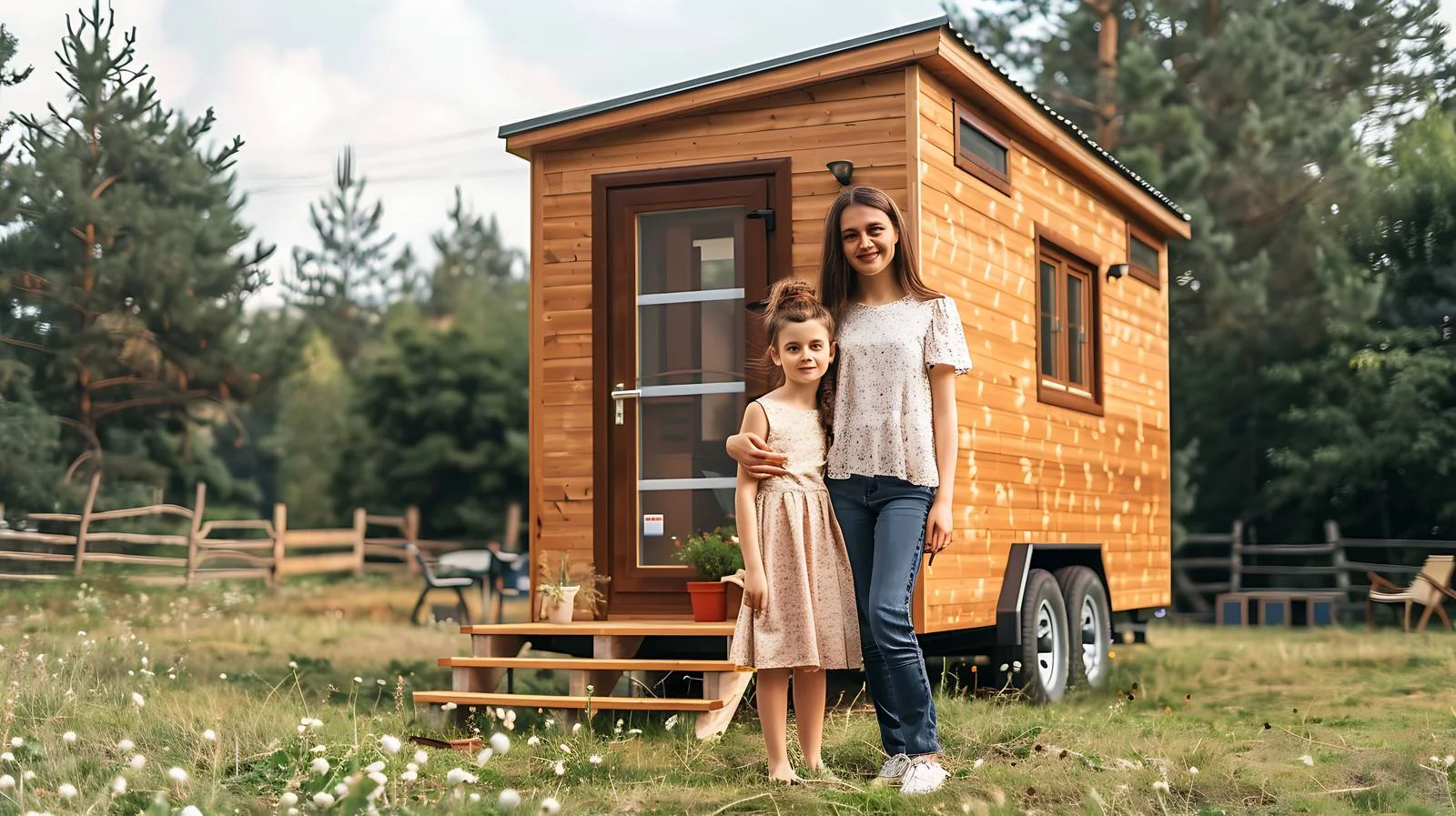 Serene Mother and Daughter on Lush Lawn — free download from Dotvec