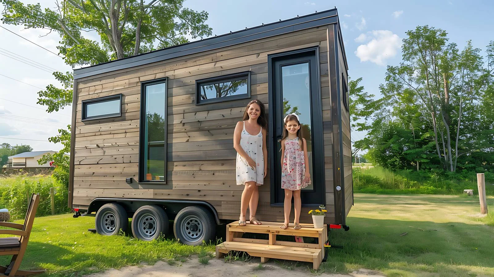 Family on Green Lawn in Yard — free download from Dotvec