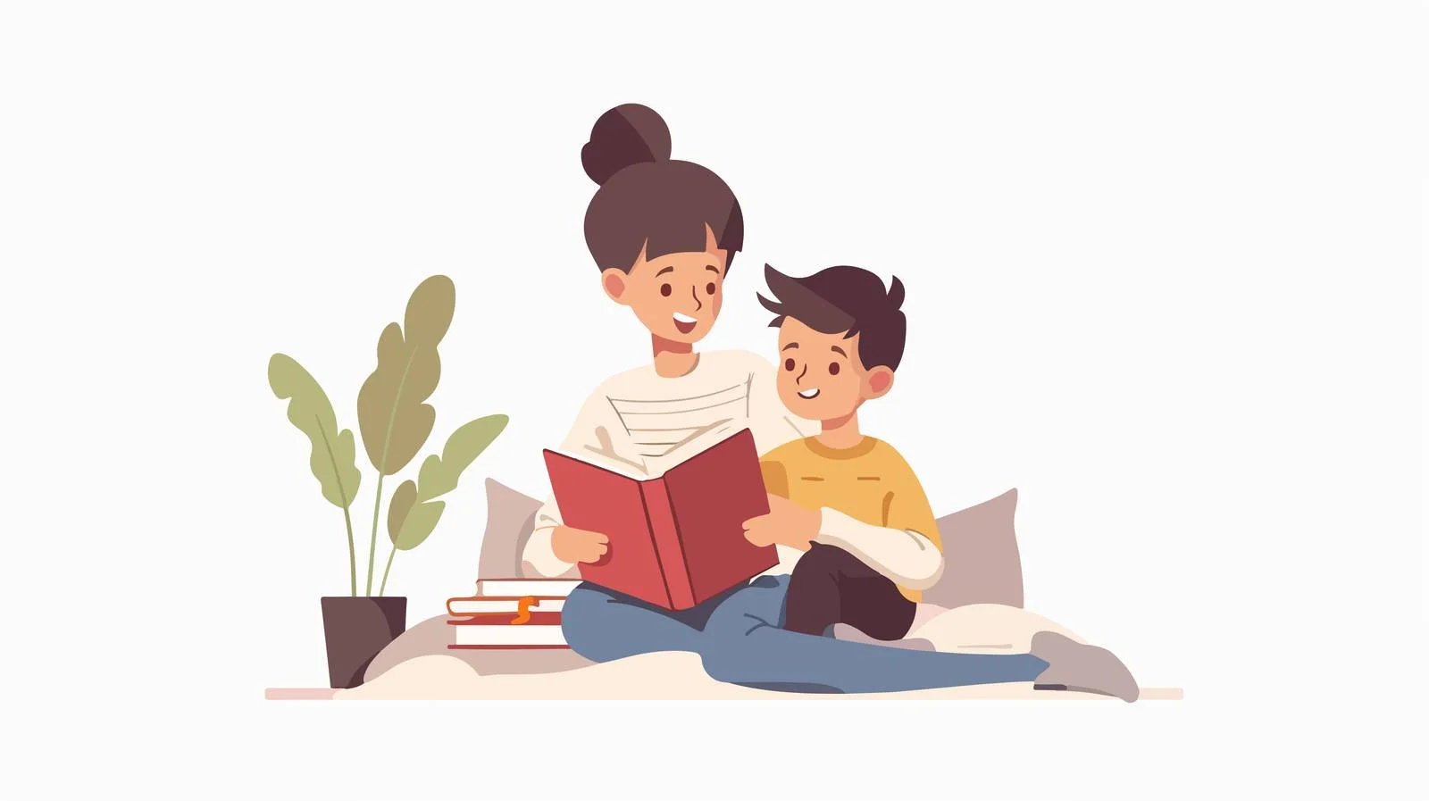 Bonding Moment in Bedtime Story Reading — free download from Dotvec