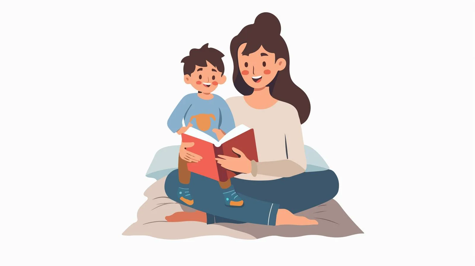 Family Reading Time in Bed — free download from Dotvec