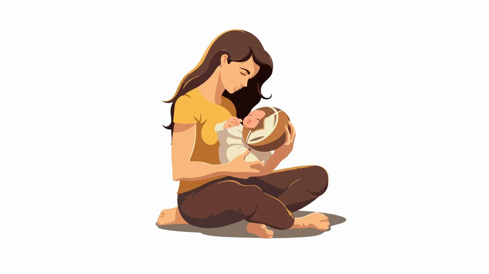 Maternal Nursing Pose Football — free download from Dotvec