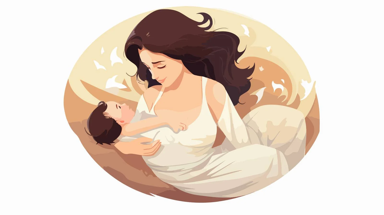 Nurturing Moment with Inverted Pose — free download from Dotvec