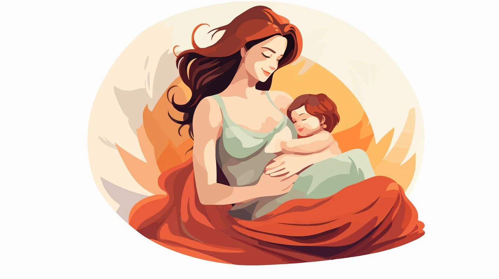 Mother Breastfeeding in Side Lying Position — free download from Dotvec