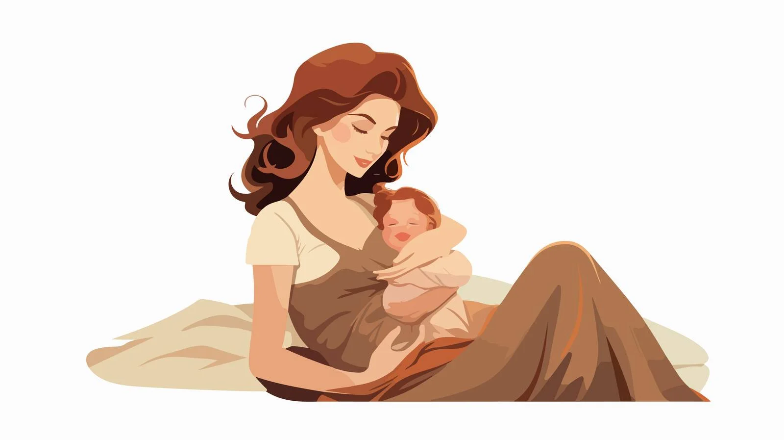 Side Lying Breastfeeding Position — free download from Dotvec