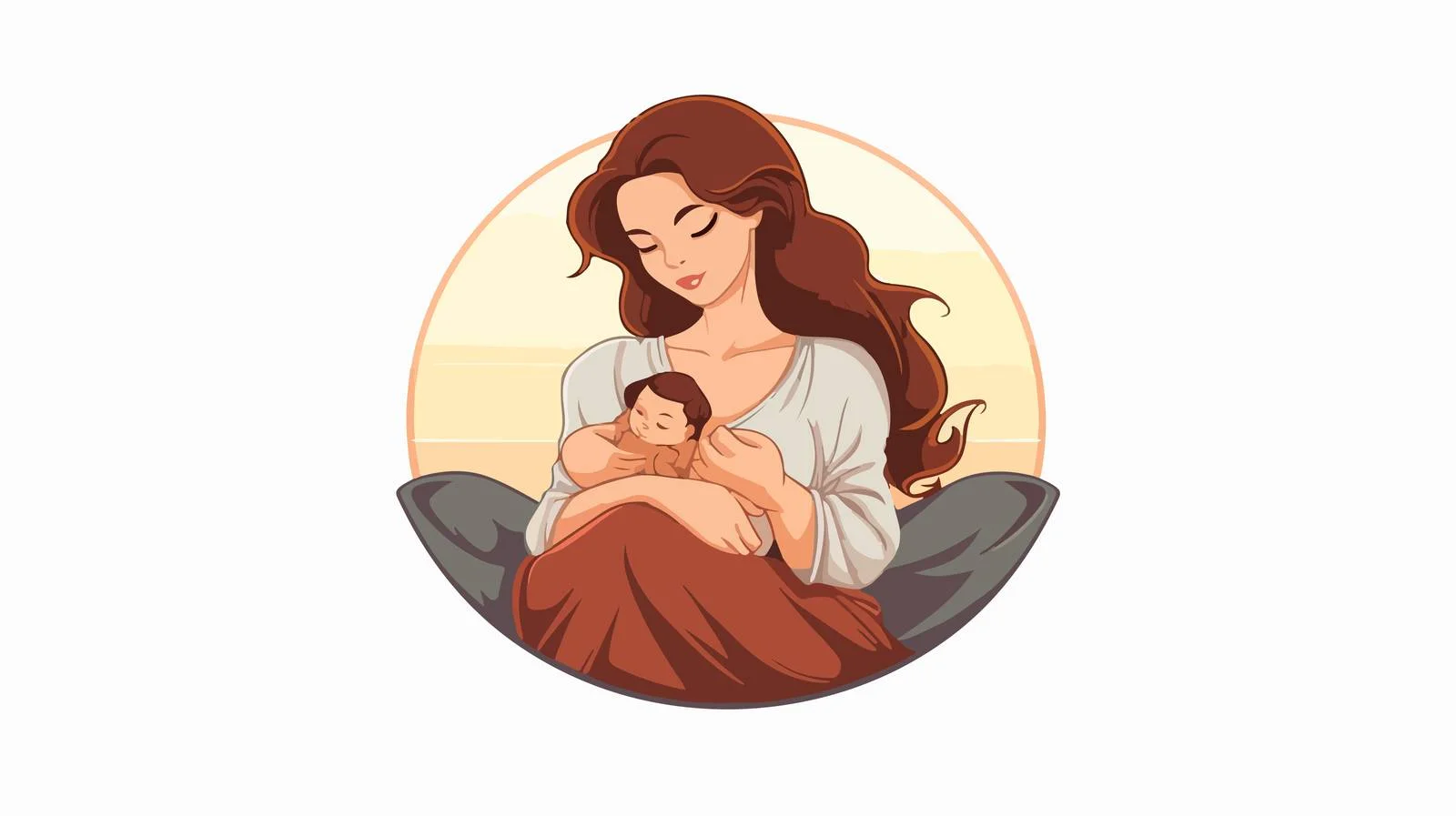Maternal Twins Nursing Pose — free download from Dotvec