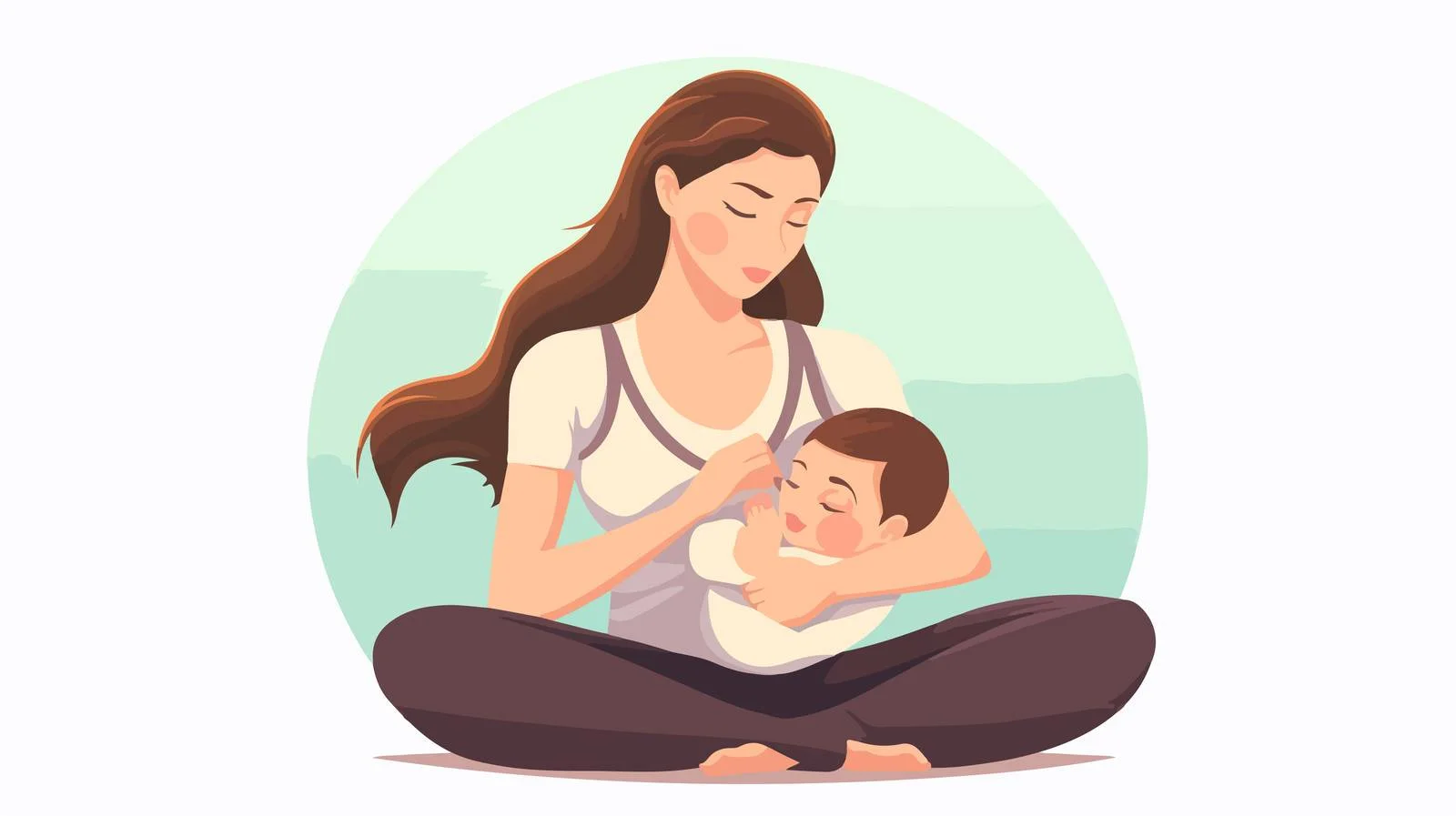 Nurturing Twins with Relaxing Pose — free download from Dotvec