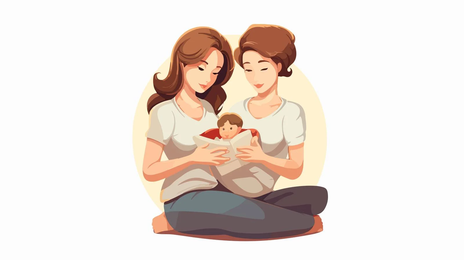 Mother Breastfeeding Twin Babies Pose — free download from Dotvec