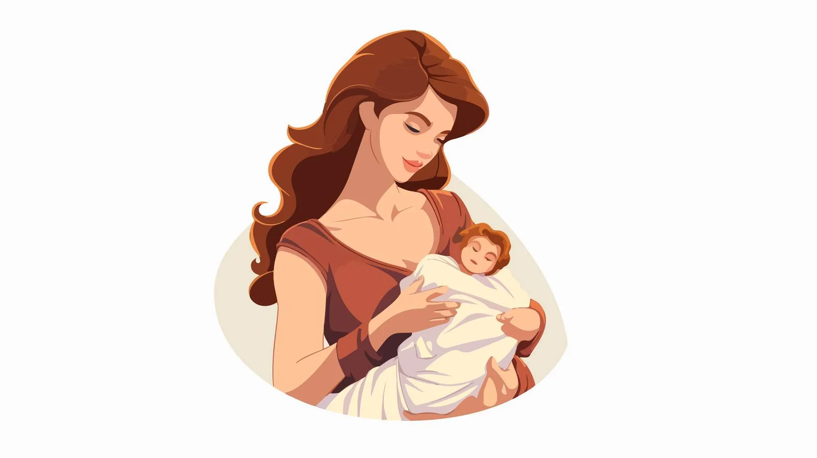 Mother Breastfeeding Twin Babies with Side Pose — free download from Dotvec