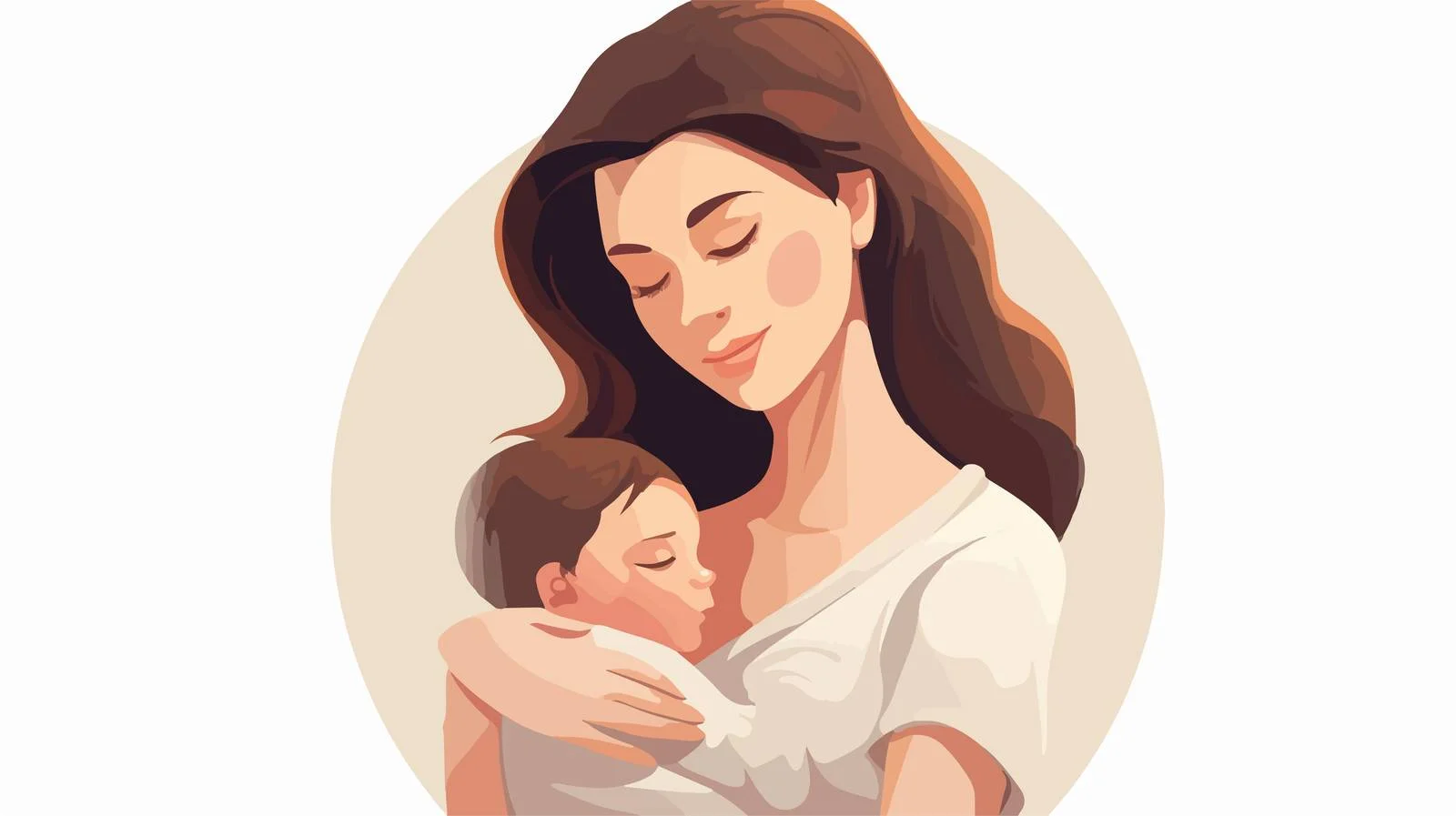 Mother Holding Baby with Belly Hold Cartoon — free download from Dotvec