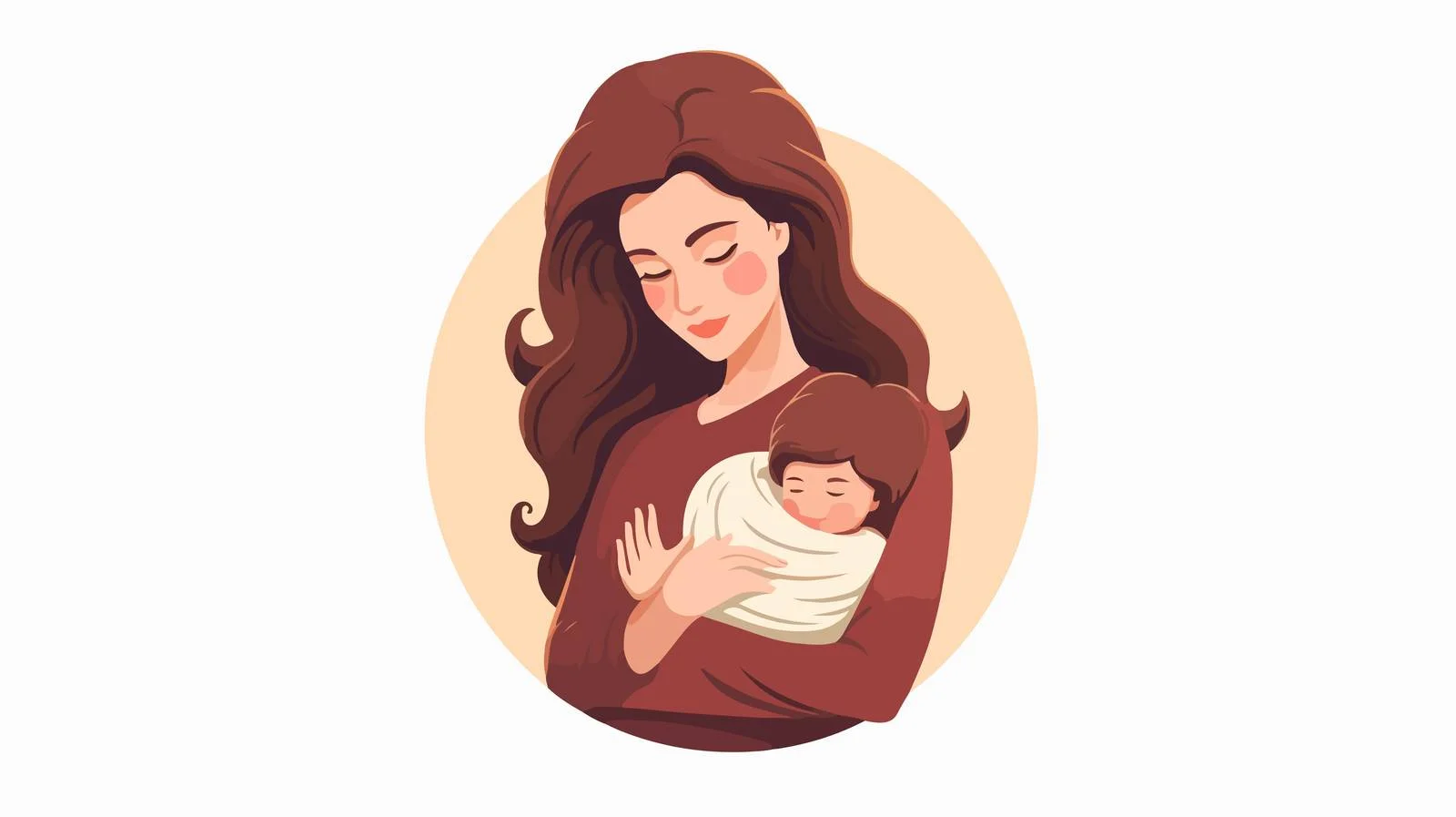 Mother and Baby Belly Hold Pose — free download from Dotvec