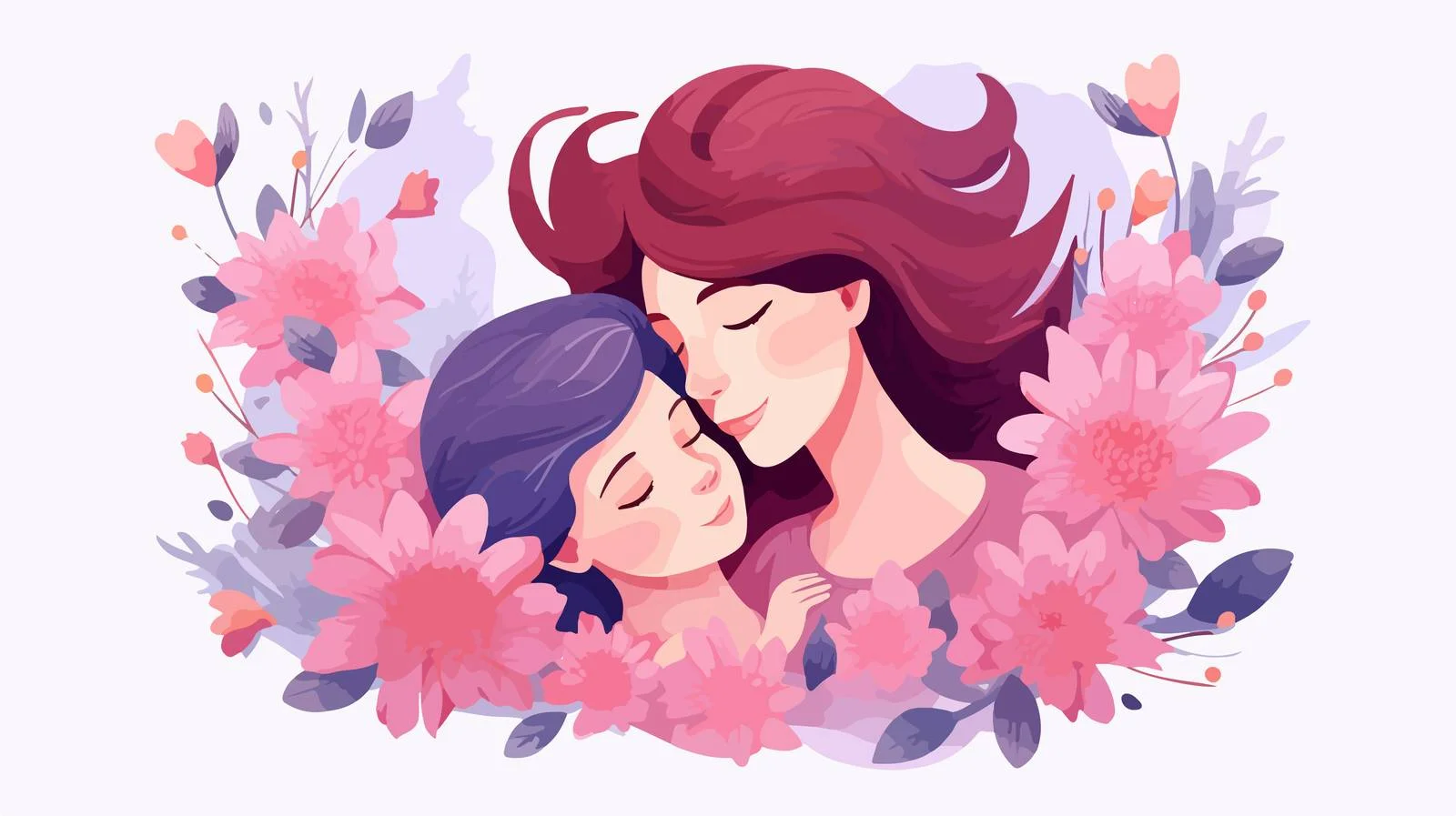 Mother's Day Greeting Card Vector Illustration — free download from Dotvec