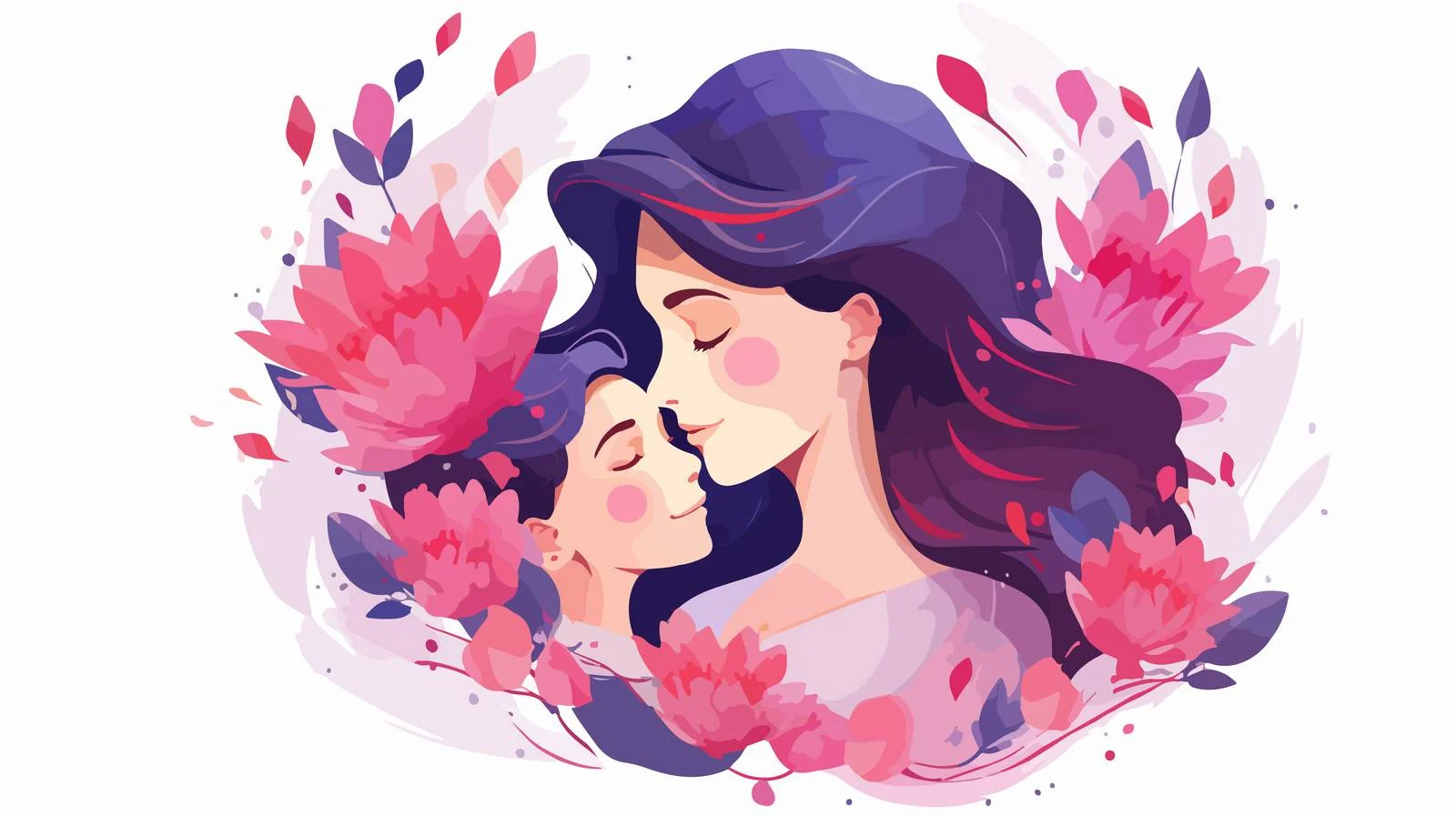 Mother's Day Greeting Card Vector Illustration — free download from Dotvec