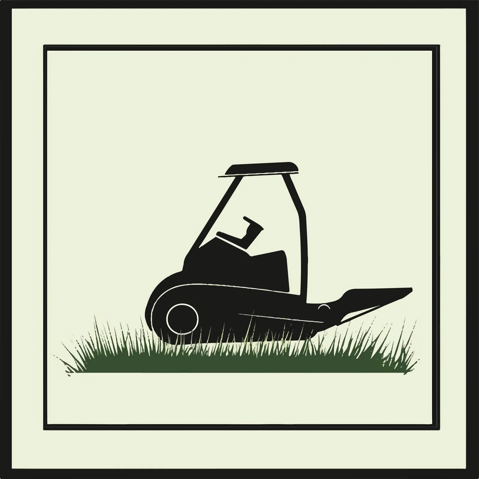 Motor Grass Cutter Icon Silhouette Vector – free agricultural tools image from Dotvec