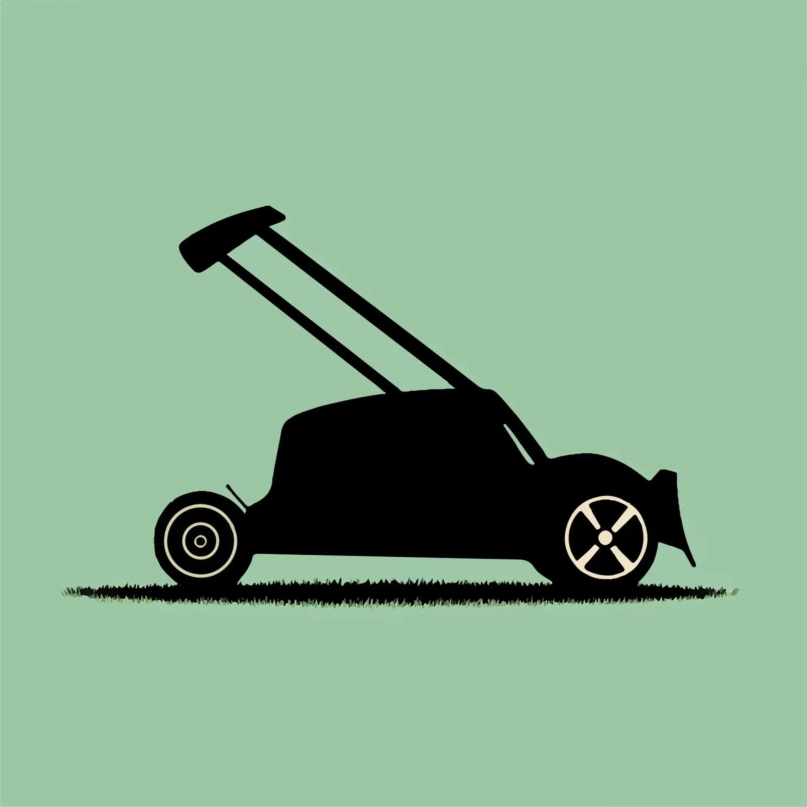 Motor Grass Cutter Silhouette Vector Icon — free download from Dotvec