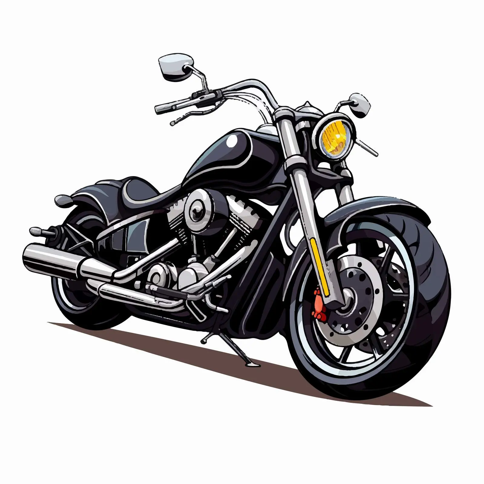 Cartoon Motorcycle Vector Illustration — free download from Dotvec