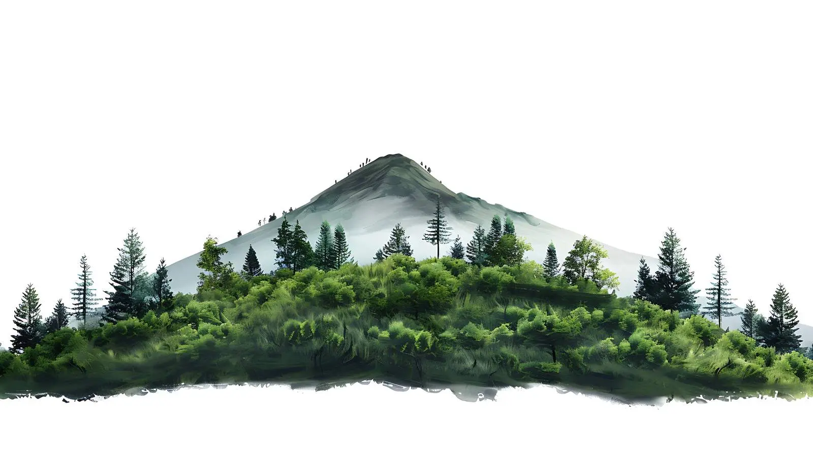 Scenic Mountain Hill Forest Landscape with Clouds — free download from Dotvec