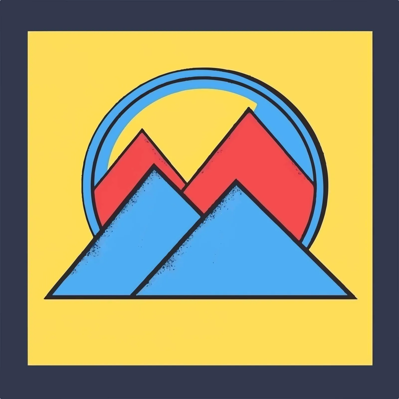 Colorful Mountain Icon Vector Design — free download from Dotvec