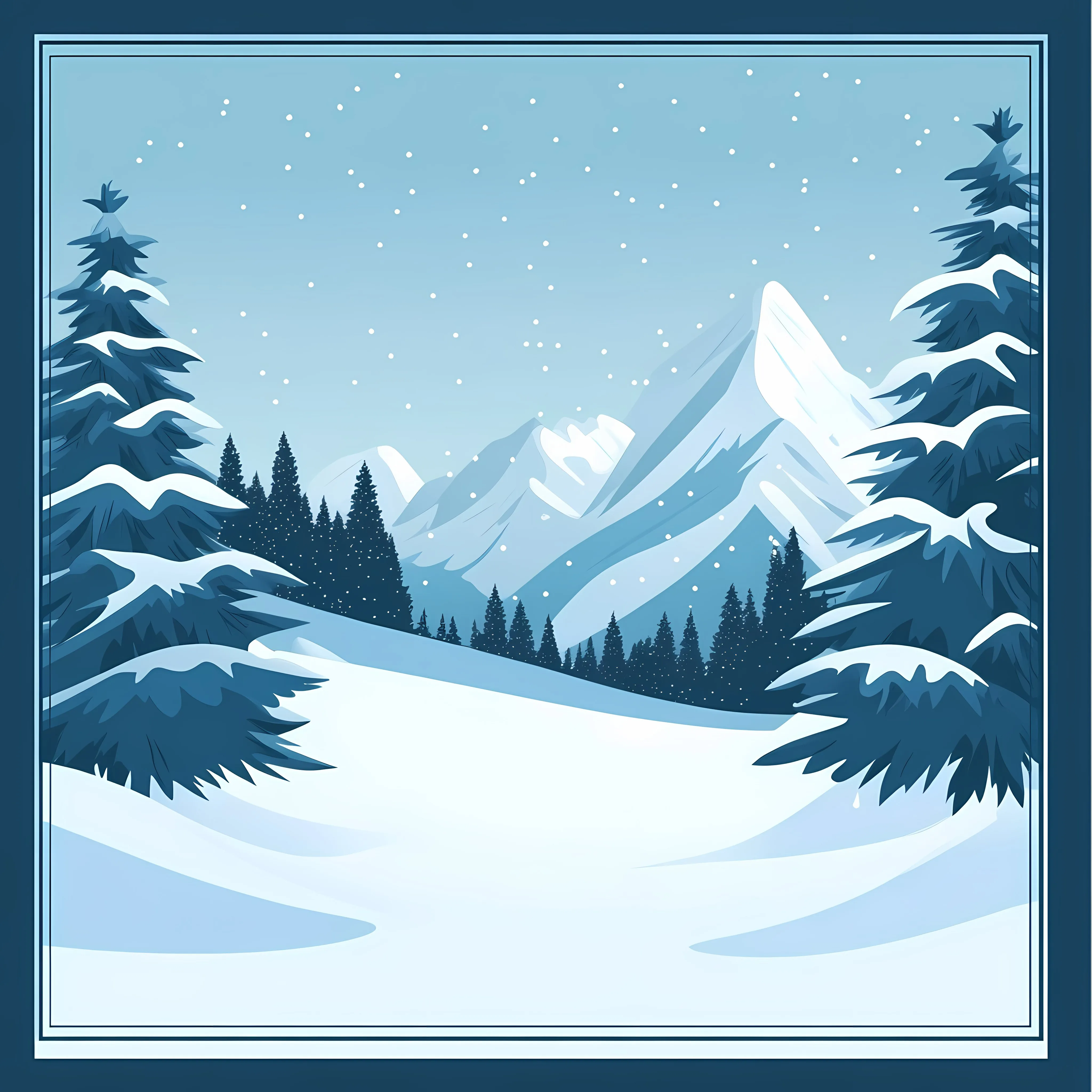 Winter Mountain Landscape with Snowy Trees — free download from Dotvec