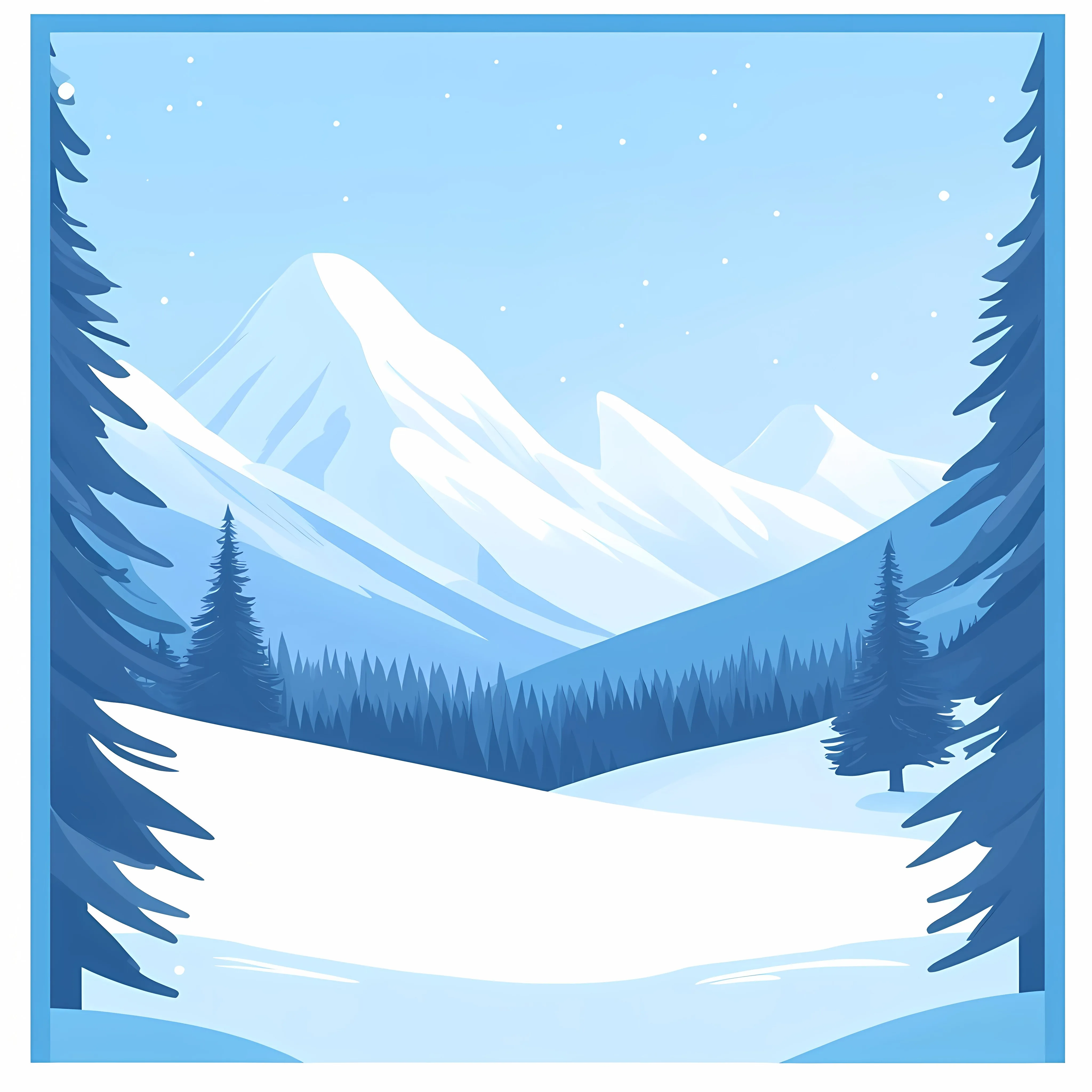 Winter Mountain Landscape with Snow and Trees — free download from Dotvec
