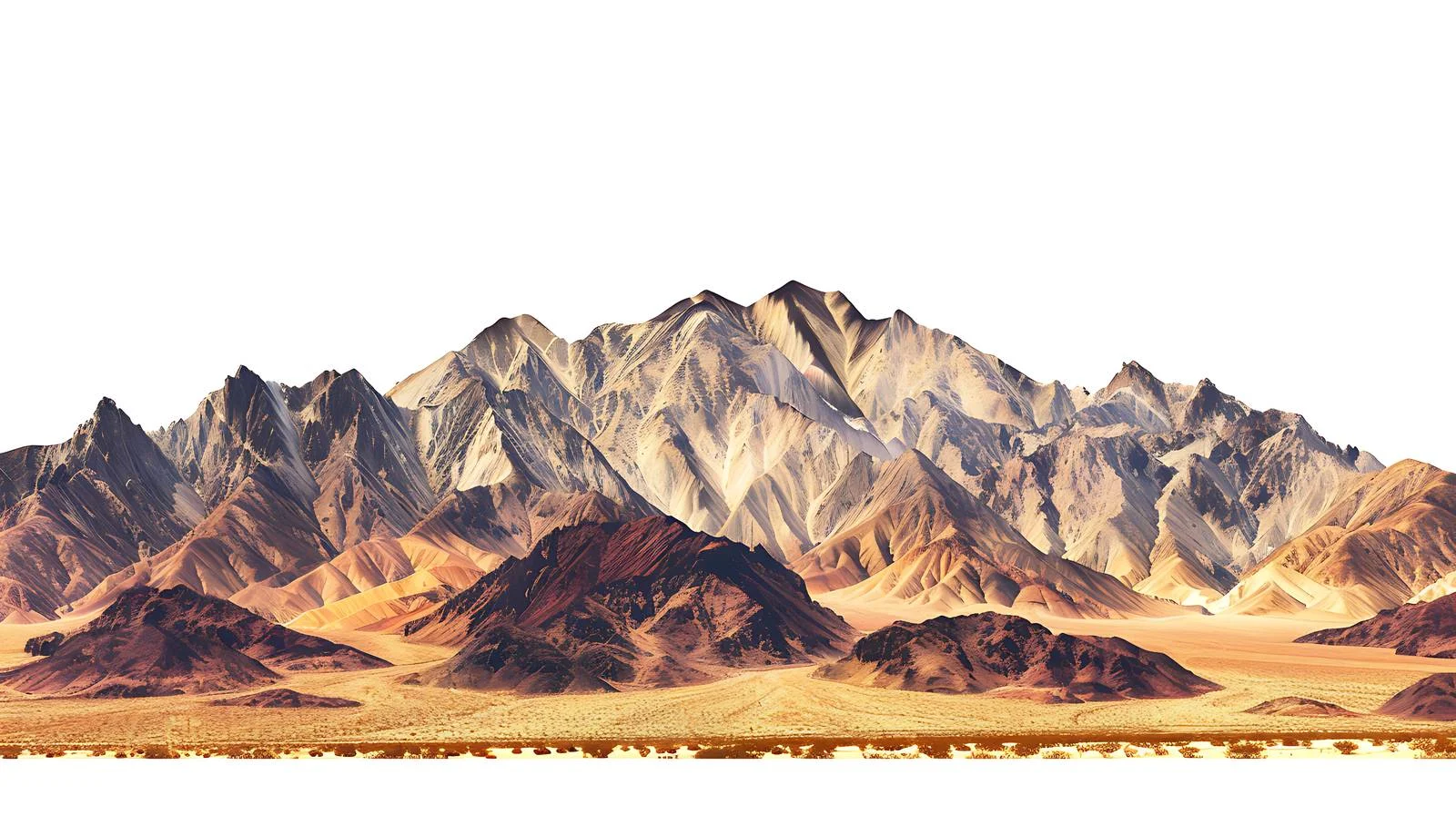 California Desert Mountain Range Isolated View — free download from Dotvec