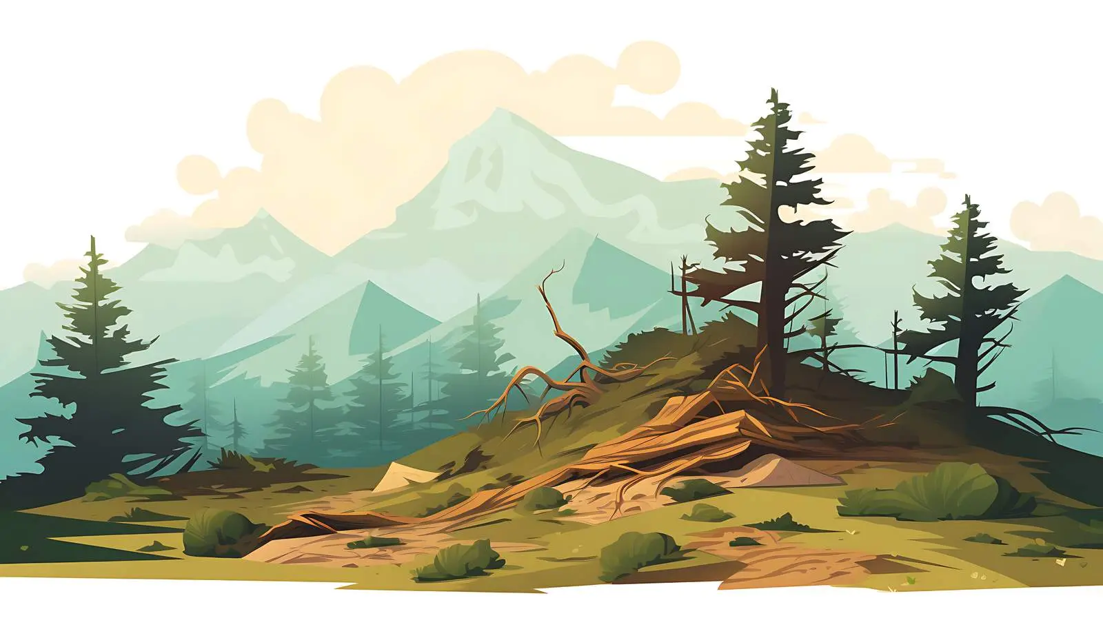 Deforestation Impact Illustration — free download from Dotvec