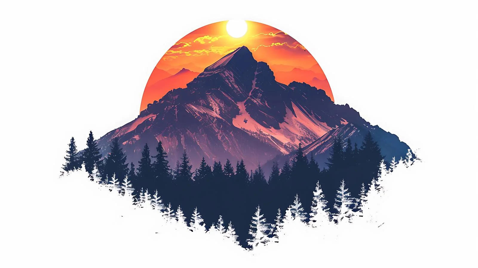 Scenic Mountain Sunset View — free download from Dotvec