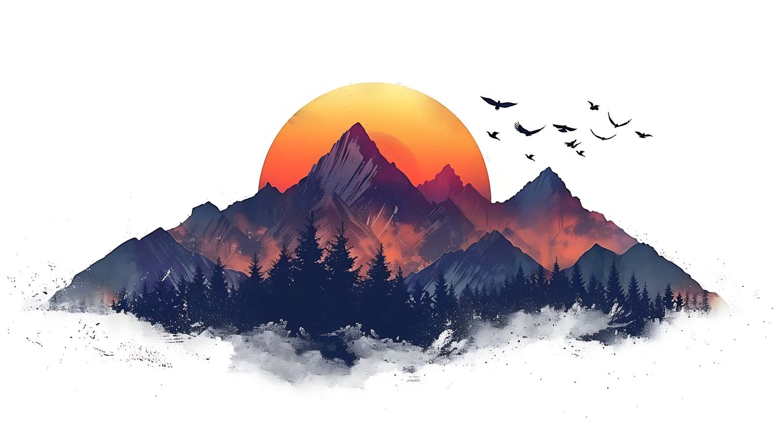 Tranquil Mountain Sunset View — free download from Dotvec