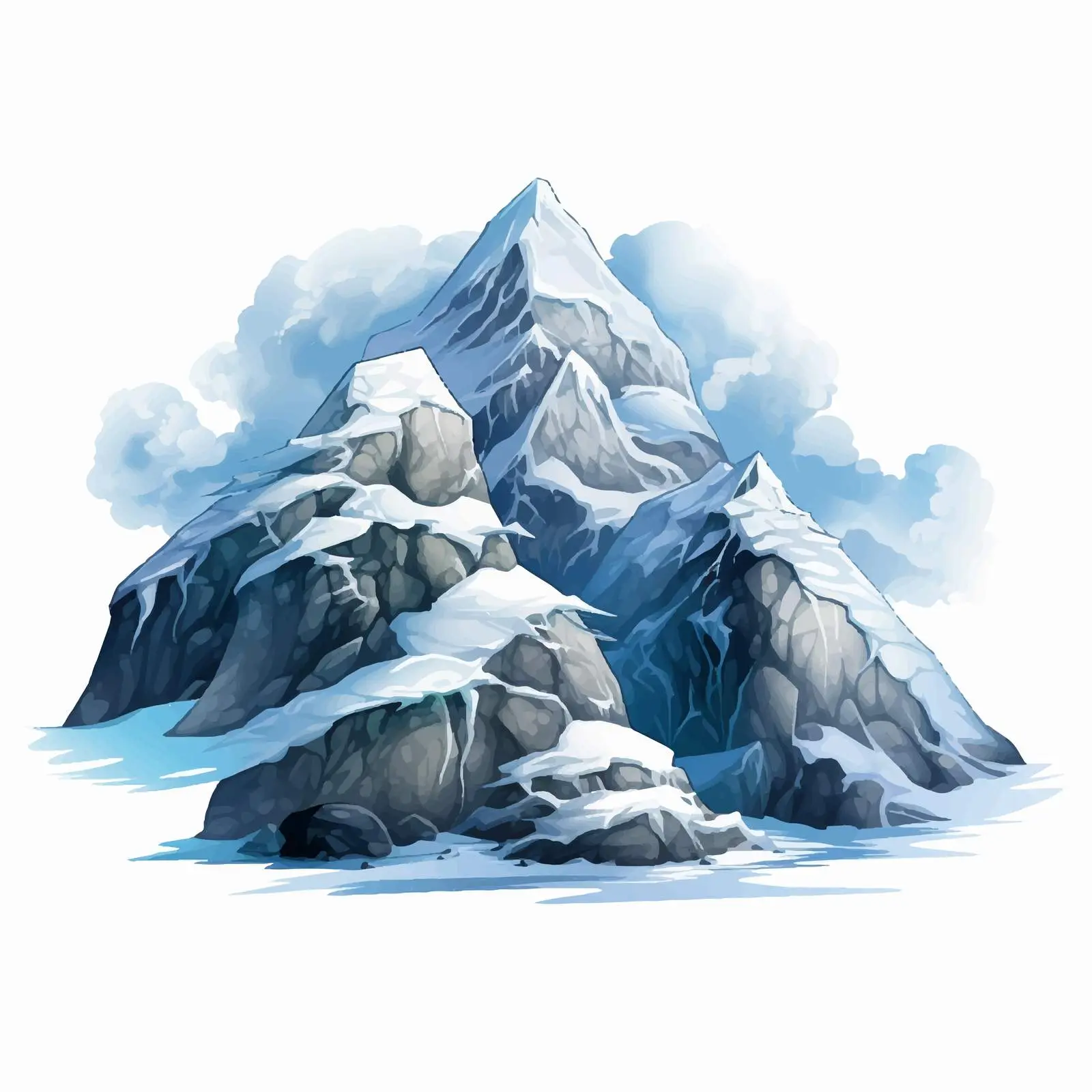 Snow-Capped Mountain on Rocky Slope — free download from Dotvec