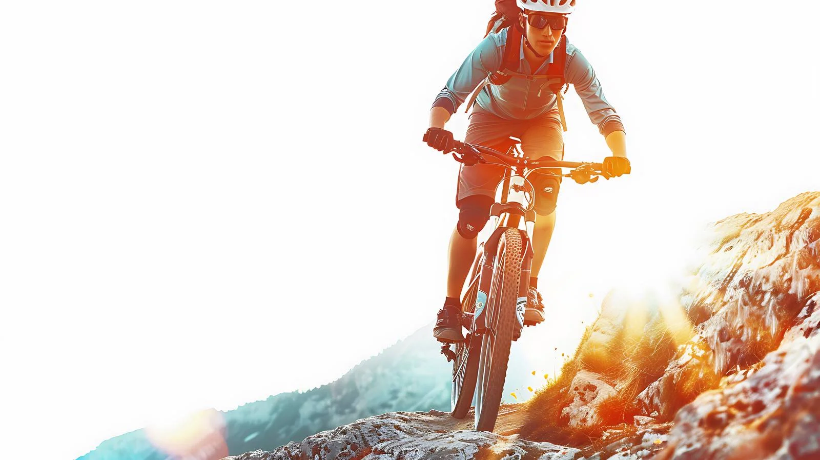 Mountain Biker in Grisons Sunlight — free download from Dotvec