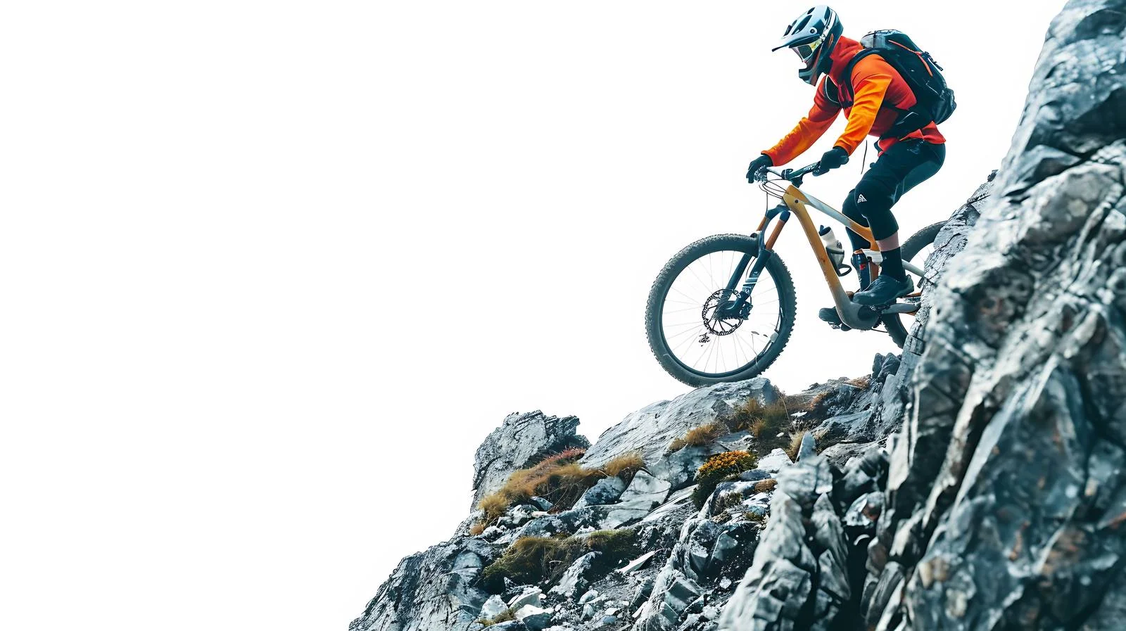 Mountain Biker on Ridge in Grisons, Switzerland — free download from Dotvec