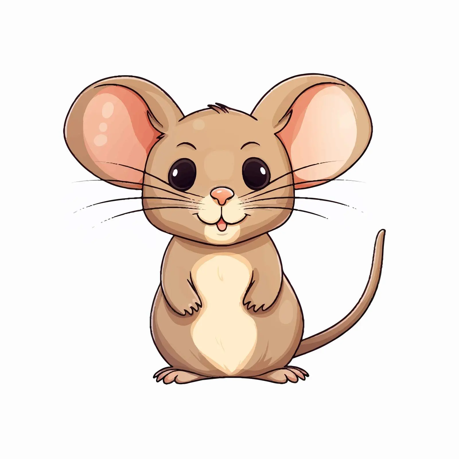 Cartoon Mouse Line Vector Illustration — free download from Dotvec
