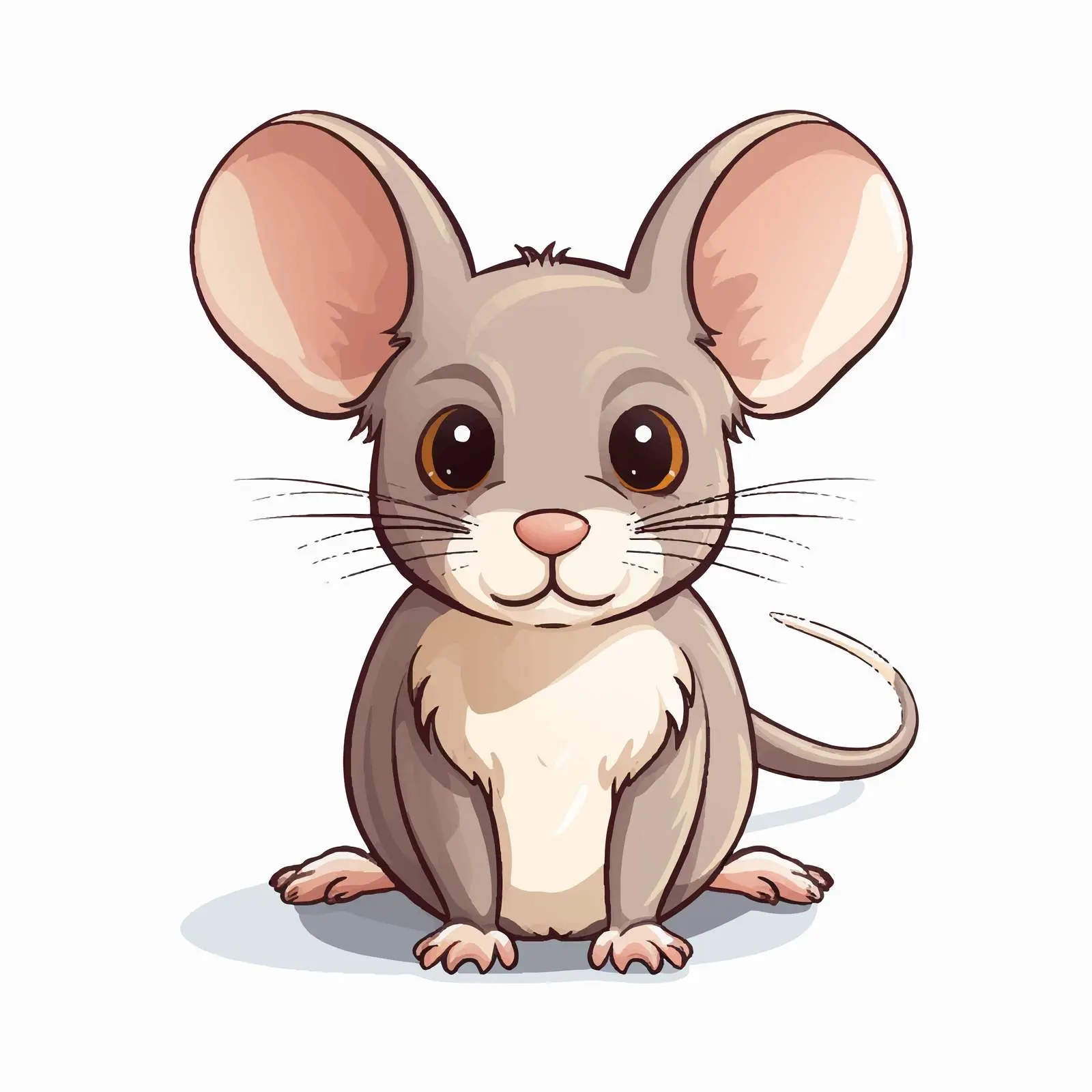 Mouse Line Vector Illustration on White Background — free download from Dotvec