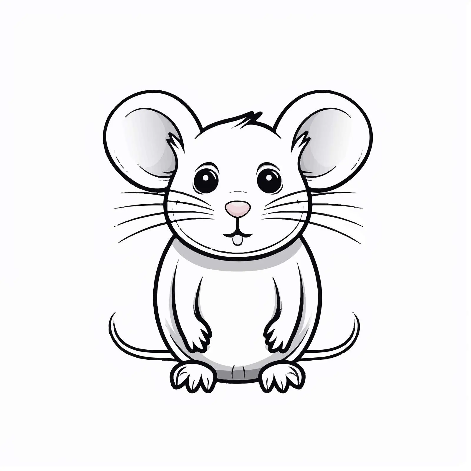 Isolated Mouse Line Vector Illustration on White Background — free download from Dotvec